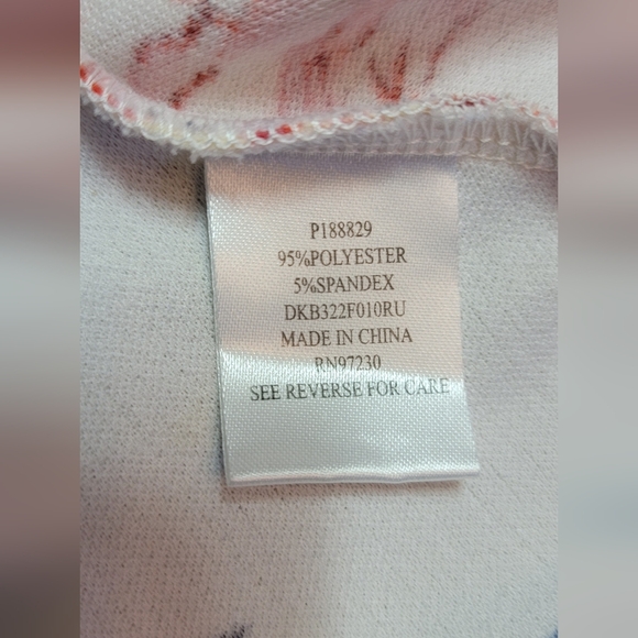 ALMOST FAMOUS Womens Ivory Floral Knee Length Fit + Flare Dress  Size: Small - Picture 7 of 10